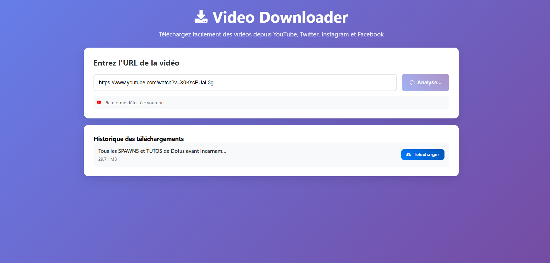 Video Downloader - Téléchargeur de vidéos multiplateforme